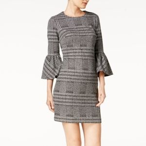Calvin Klein ponte plaid sheath dress size 14